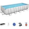 Каркасный бассейн BESTWAY POWER STEEL 640х274х132см, 19281л + фильтр-насос 5678 л/ч, тент, лестница 5611Z BW